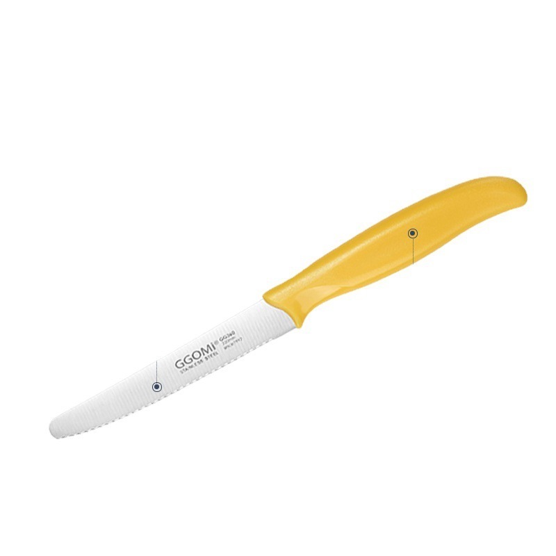 Stainless Steel Paring Knife 22cm High Ultra Sharp Fruit Peeling Knife Full Tang Furit Knives with White ABS Handle