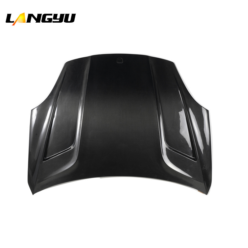 Langyu Auto Exterior Accessories Dry Carbon Fiber Engine Hoods Bonnet Cover For Porsche 9Y0 9YA Upgrade TKT Style Hood