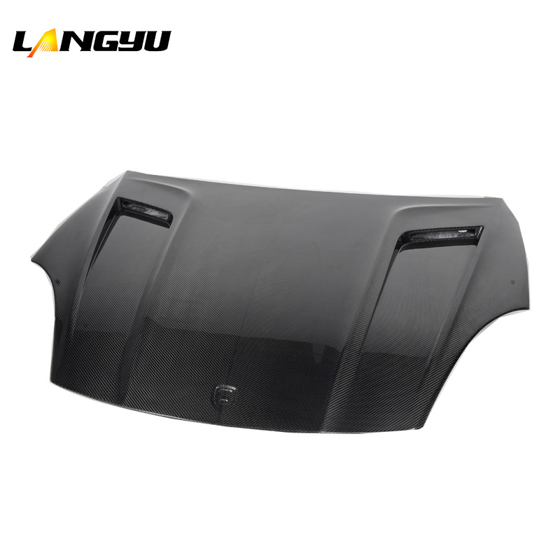 Langyu Auto Exterior Accessories Dry Carbon Fiber Engine Hoods Bonnet Cover For Porsche 9Y0 9YA Upgrade TKT Style Hood