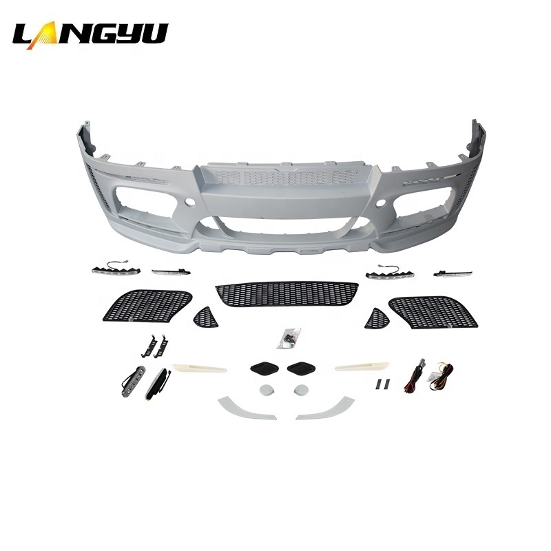 Langyu Car Parts & Car Accessories PP Plastic Front Rear Bumper Assembly Body Kit For BMW X6 E71 LM Style Bodykit