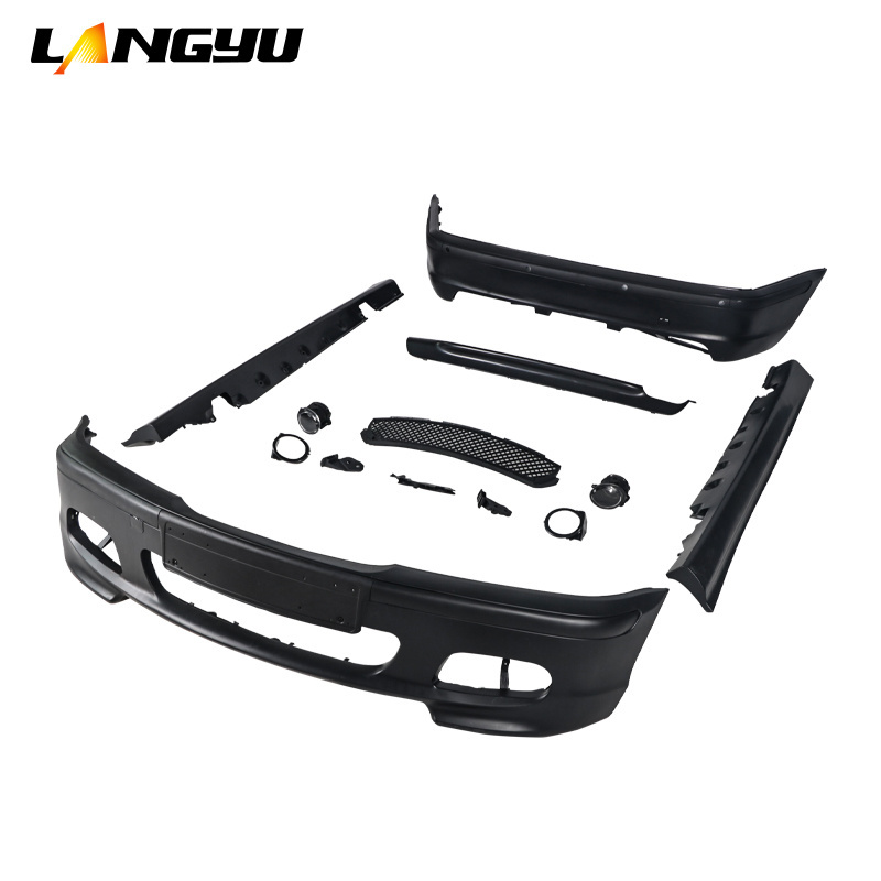 Car Body Modification Parts Bumper Assembly Side Skirt 3 Series E46 Sedan 4 Doors MT Style Bodykit For BMW E46 Body Kit