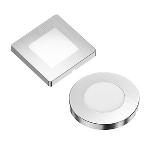 Hot sale Ultra-Thin Round Puck Light Recessed/Surface Magnetic Cover Changeable Easily Mounted LED Cabinet light