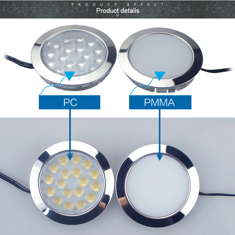 ARTCILUX 12V LED Puck Lights Recessed Mount LED Under Cabinet Lights 3000K 4000K 6000K led spot light round shape