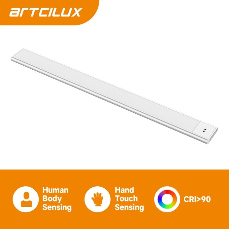 ARTCILUX Battery RIP Cabinet LED Light Wardrobe Aluminum Profile Rechargeable Wireless Cabinet Lights Surface Mounted