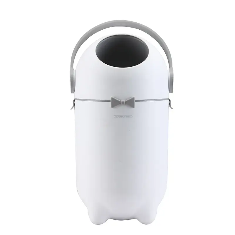 New Arrival Round open soft closed diaper plastic trash can baby special bedroom deodorant seal with cover dustbin