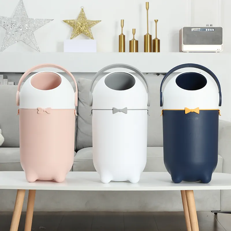 2024 Wholesale Household Cleaning Garbage Bin Diaper Pail Trash can 10L Grey color