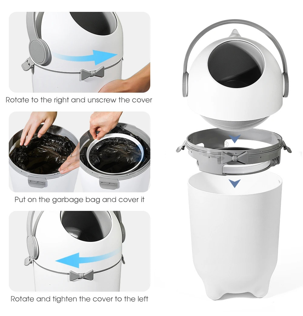 2024 Exclusive Baby Diaper Disposal Trash Can Odor Resistant Diaper Trash Can Kitchen Living Room Baby Diaper Disposal Trash Can