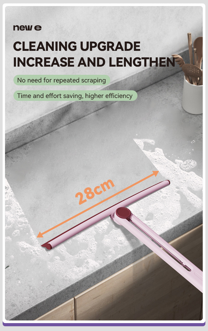 Eco-friendly Soft Glass Wiper Scraper Cleaner Household Cleaning Tools' Squeegee Brush