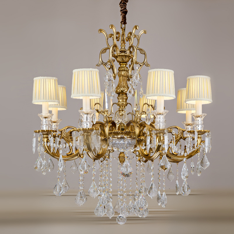 Luxury led lights hot sale lighting fixtures noble crystal chandelier from China supplier for home room art deco pendant lamps