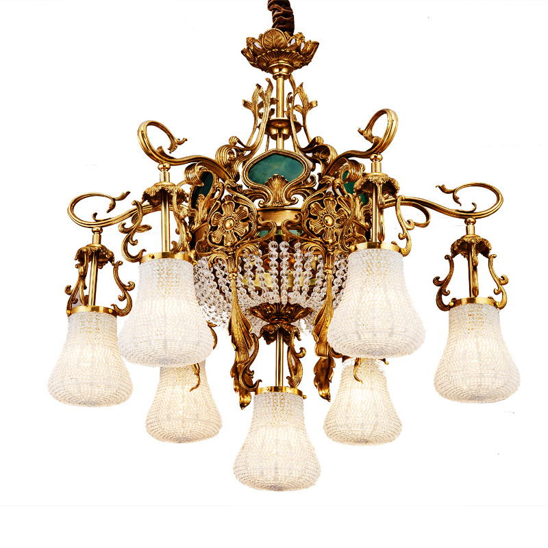 antique european palace gorgeous CE luxury brass crystal chandeliers and copper pendant lamp bronze ceiling lighting lights