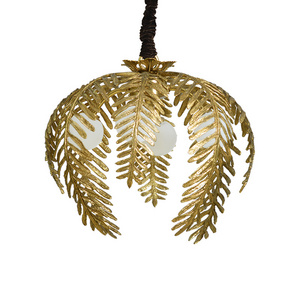 Brass Palm Tree Chandelier Pendant Lighting Palm Beach /Desert Hanging Ceiling Lamp with Glass Ball for Living Room /Dining Room