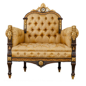 Classic Living Room Furniture French Louis XV Rococo Style Carved Gilded Grand Royal Salon Sofa Set Home Furniture Antique 1pc