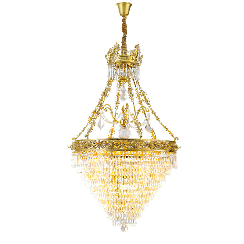 Brass Flush Mount Living Room Light Rain Drop European chandelier brass Ceiling Light