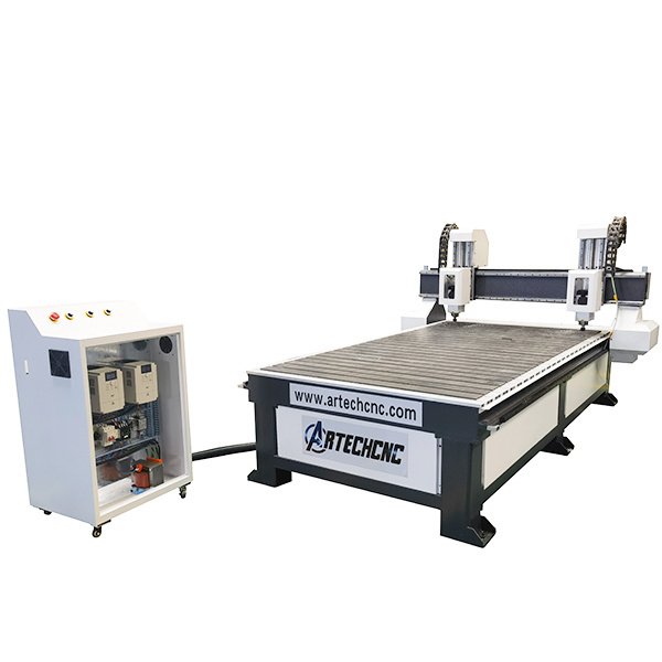 cnc 1325 wood cutting machine 3 axis cnc router machine 2 spindles for working at same time