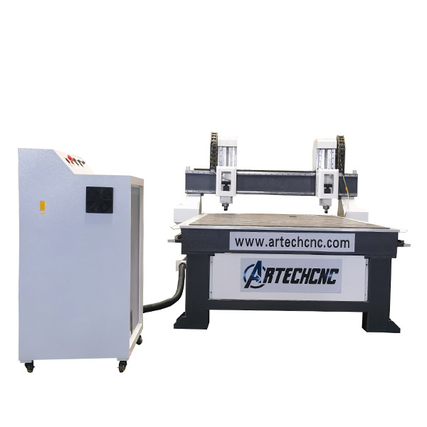 cnc 1325 wood cutting machine 3 axis cnc router machine 2 spindles for working at same time