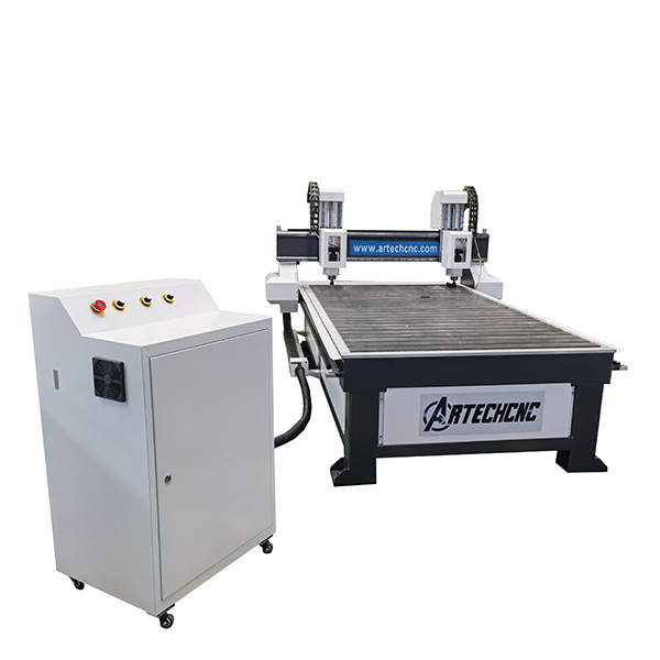 cnc 1325 wood cutting machine 3 axis cnc router machine 2 spindles for working at same time