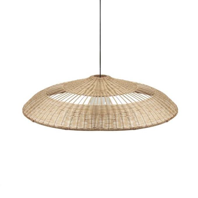 Bali rattan lamp shades 100% handmade brown coastal style rattan light shade ceiling pendant big