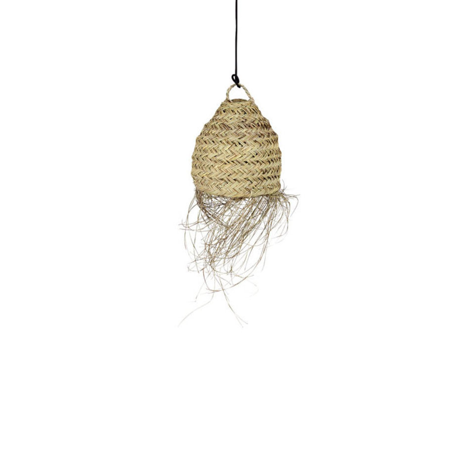 Round nordic seagrass pendant light with tassels handmade bohemian seagrass chandelier for living rooms