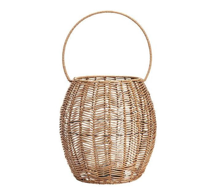 Low cost product in bulks loose weave rattan lamps lanterns handwoven rustic boho candle lantern decor