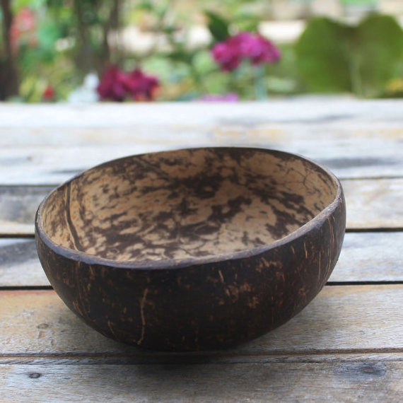 Best choice food-safe rustic coconut shell natural bowl healthy eco-friendly coconut bowl from Vietnam