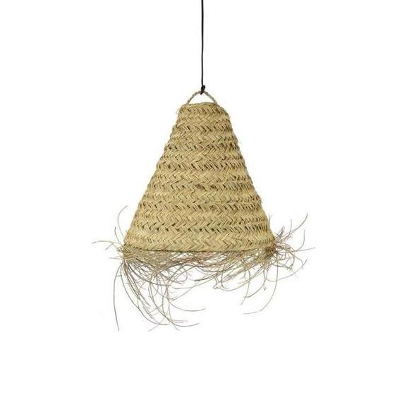 Round nordic seagrass pendant light with tassels handmade bohemian seagrass chandelier for living rooms