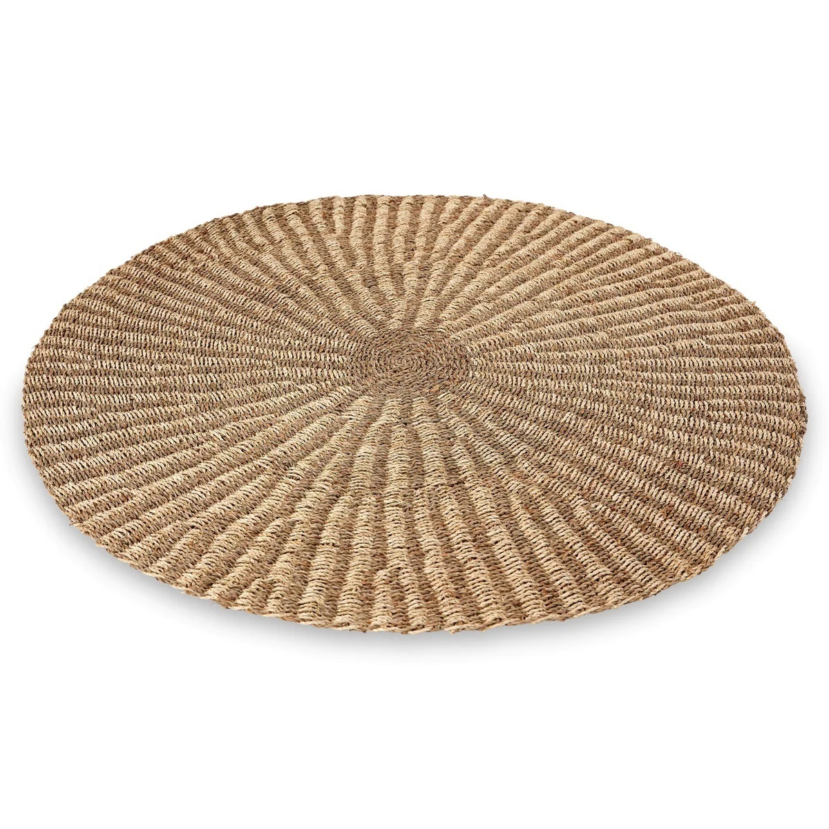 Wholesale round basic non-slip reversible seagrass cotton woven rugs seagrass custom handmade rug indoor