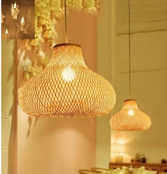 Hot product chandelier lampshade outdoor bamboo lampshade frames wholesale pendant lamp bamboo