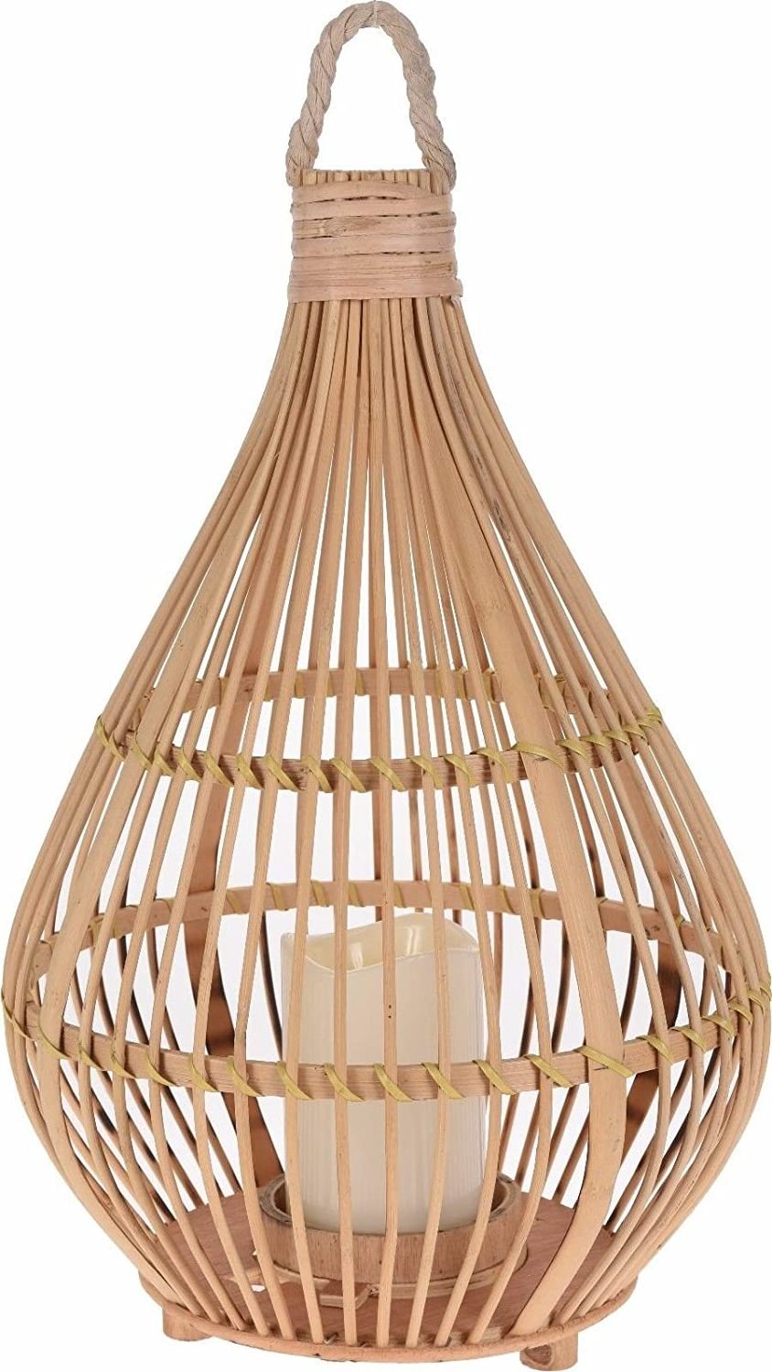 Low cost product in bulks loose weave rattan lamps lanterns handwoven rustic boho candle lantern decor