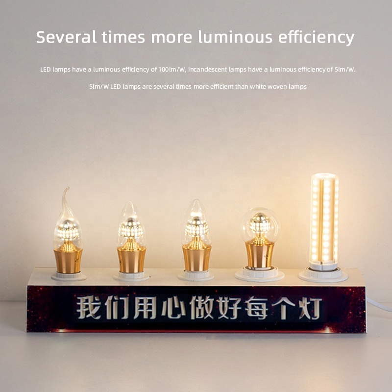 LED candle bulb 5W energy-saving lighting pull tail bulb E27 E14E 85v240v bulb warm light source