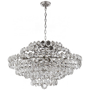 Modern spiral ball raindrop crystal chandelier large paperback high ceiling entrance lobby staircase lamps and lanterns