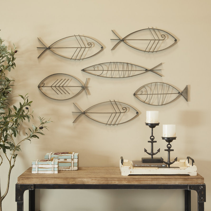 For Sale 6 Piece Coastal Metal Wall Decor Set Metal Home Decor Interior Home Decor In Wholesale Prices