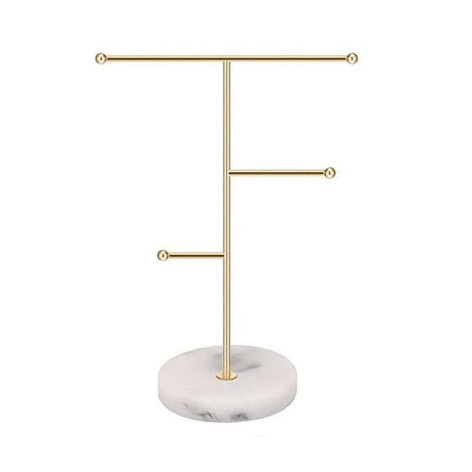 Jewelry Stand Display Necklace Holder Metal Tabletop Jewelry Organizer Tower for Hanging Earring Bracelet Accessories