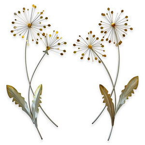 For Sale 2 Piece Dandelion Wall Decor Set Metal Home Decor Interior Home Decor In Wholesale Prices