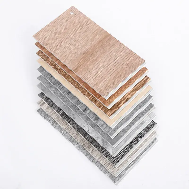 Waterproof Pvc 3mm 4mm 5m interlock stone Grain Floor Covering Vinyl plank Spc Piso SPC Plastic Flooring