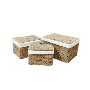 Wholesale Handwoven Multi-Use Seagrass Natural Storage Basket Home with Handles Handicraft Home Storage Bins & Baskets