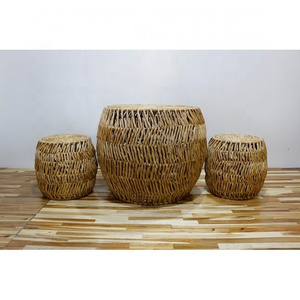 Water hyacinth coffee table Natural Handwoven Table for living room home furniture cheap price