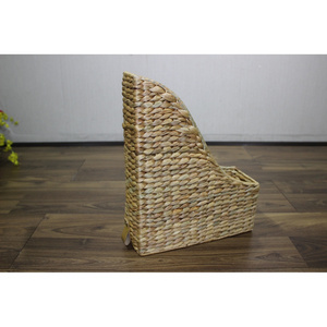 Beautiful Handmade Wholesale Water Hyacinth Magazine Rack Magazine Storage Book Storage Home Aesthetic Decoration