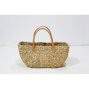 Wholesale Natural Water Hyacinth Bag Women's Storage Tote Bag with Handles and Light Weight Best Deal