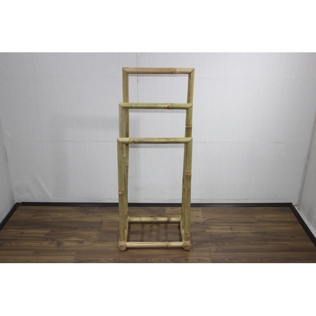 Bamboo Natural 100% Bamboo Clothes Towel Hanger Drying Rack With towel Storage Shelf made in Vietnam