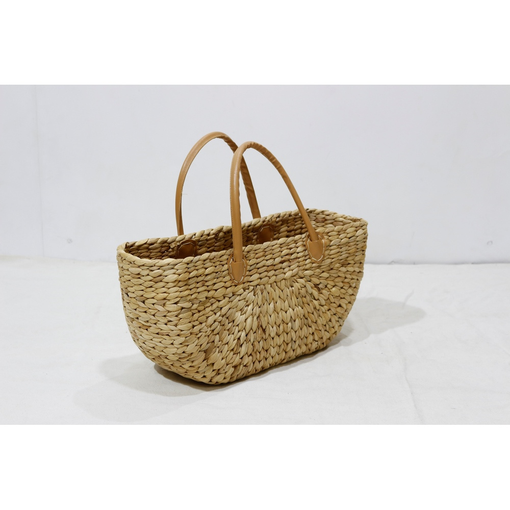 Wholesale Natural Water Hyacinth Bag Women's Storage Tote Bag with Handles and Light Weight Best Deal