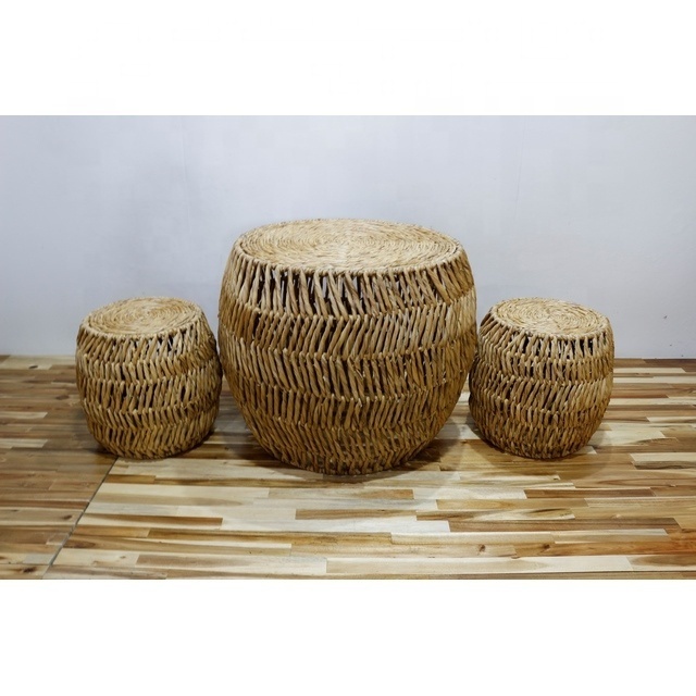 Water hyacinth coffee table Natural Handwoven Table for living room home furniture cheap price