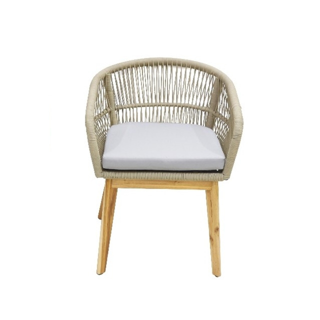 New Design premium quality Outdoor Furniture Armchair, Backrest Chair, Garden Leisure Woven Garden Dining Chair with cushion