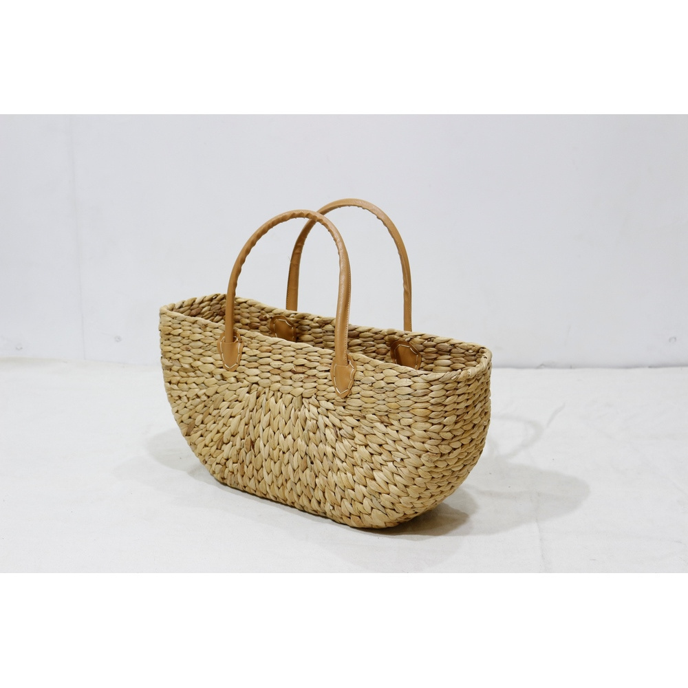 Wholesale Natural Water Hyacinth Bag Women's Storage Tote Bag with Handles and Light Weight Best Deal