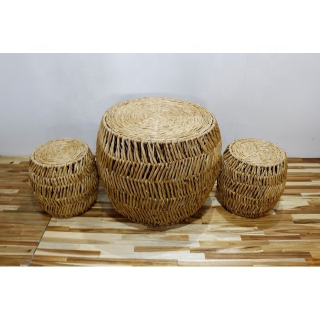 Water hyacinth coffee table Natural Handwoven Table for living room home furniture cheap price