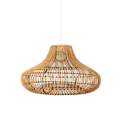 Rattan pendant light shade/wicker bali lamp shade for lighting pendants/rustic farmhouse ceiling hanging lamp for living room