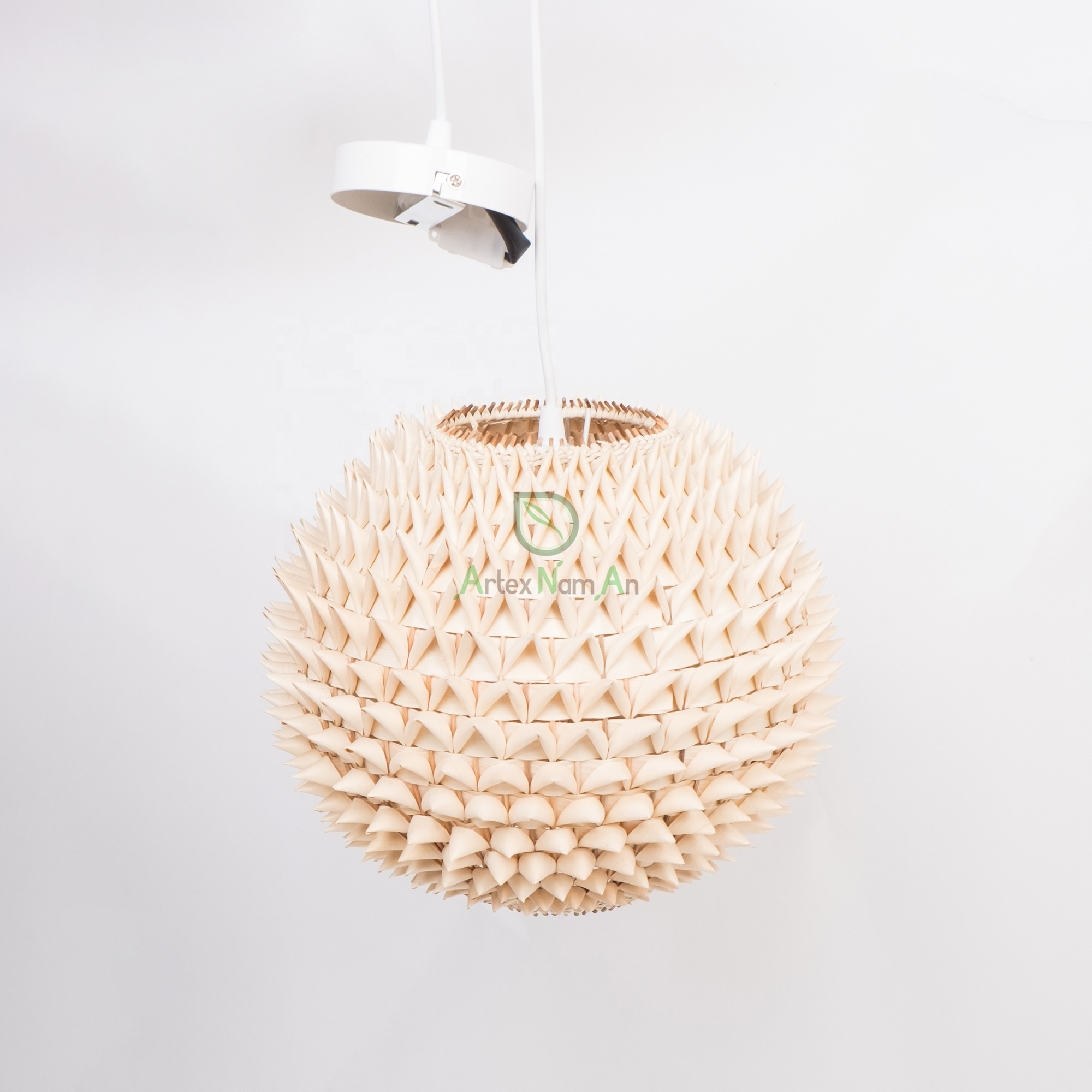 Unique design eco friendly hand made round quill lampshade, ceiling hanging pendant lamp shade from Vietnam