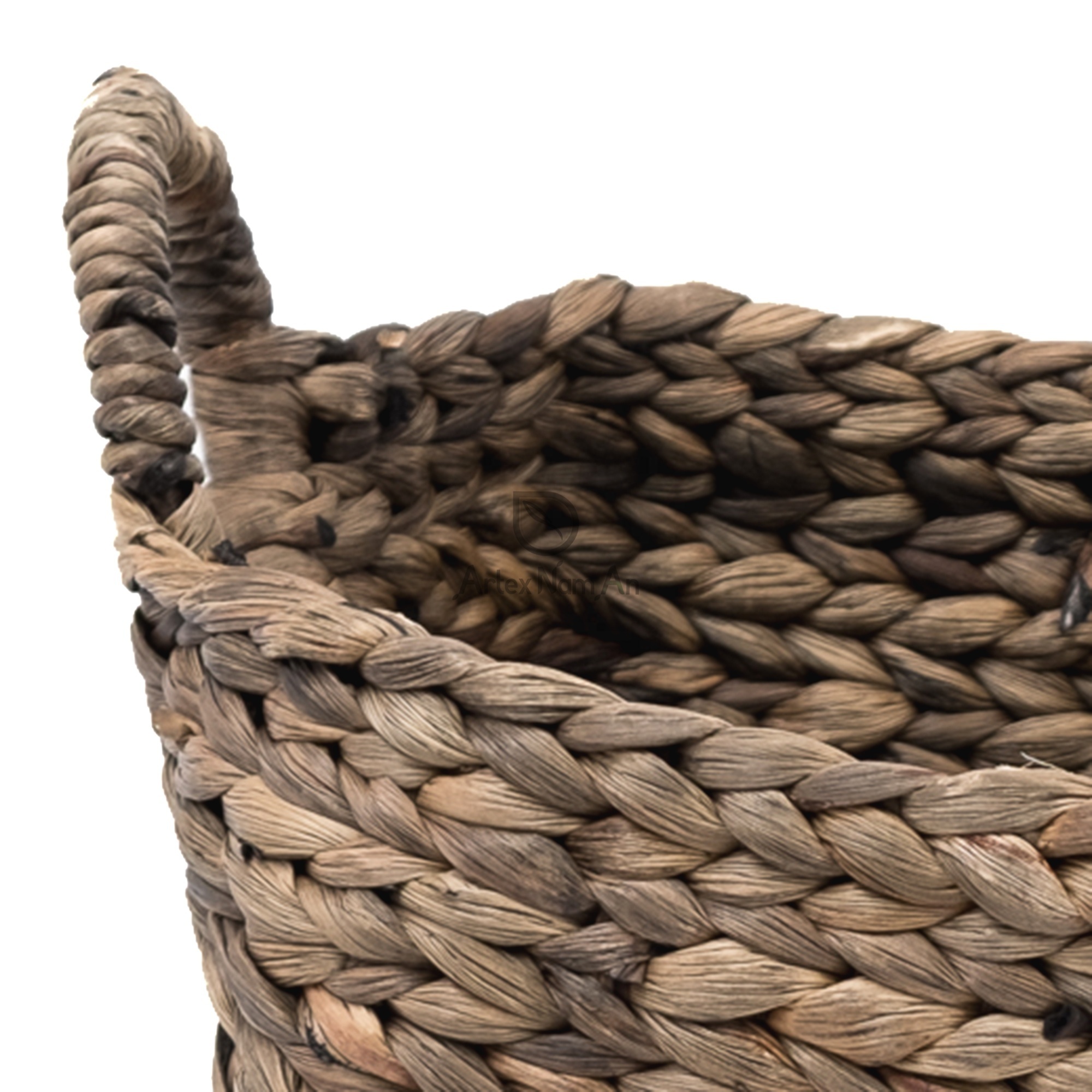 Water hyacinth basket with handles/small basket for bathroom shelf/wicker basket towel storage