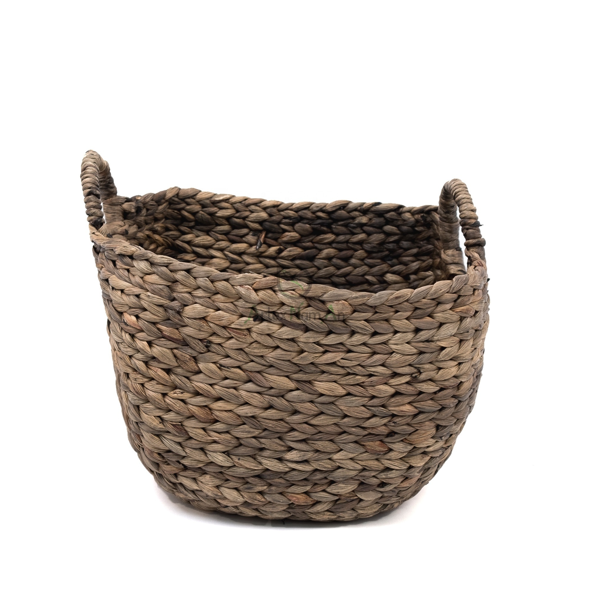 Water hyacinth basket with handles/small basket for bathroom shelf/wicker basket towel storage