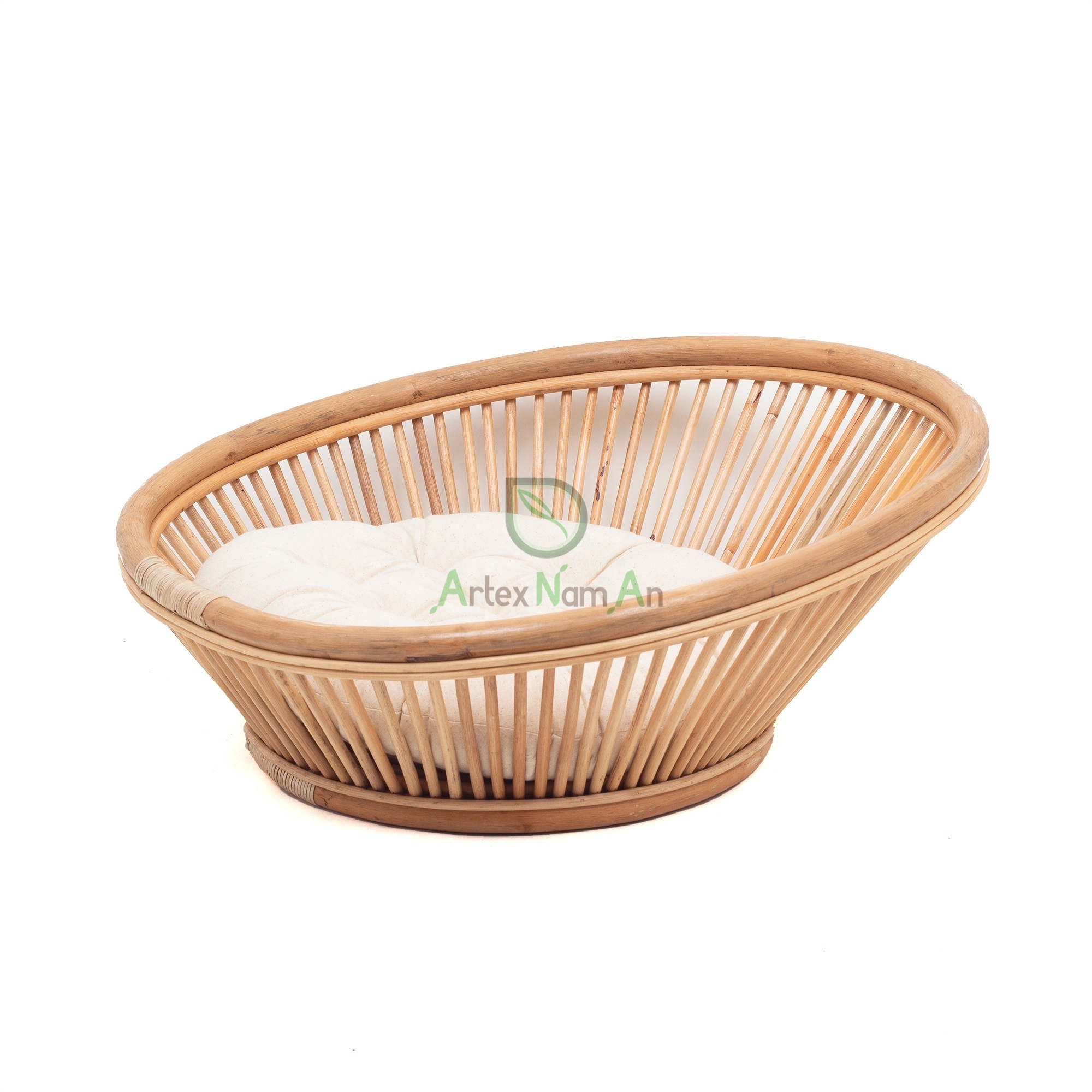 Eco friendly rattan pet bed also wicker soft cat bed dog bed cushion for pet supplies