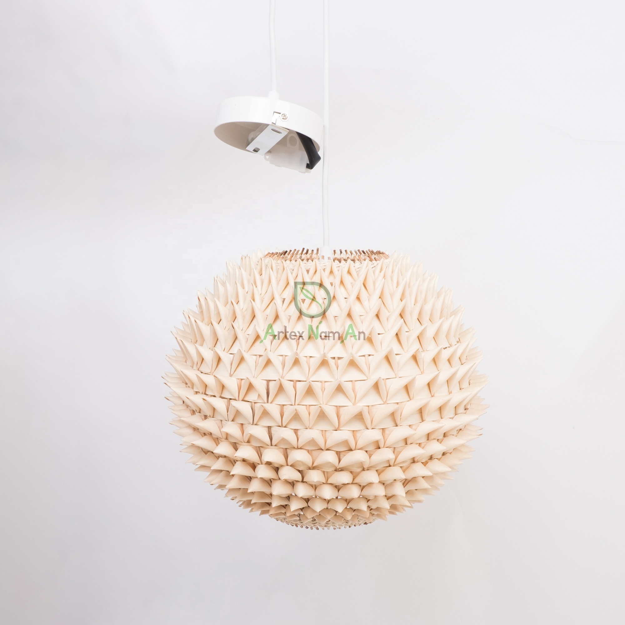 Unique design eco friendly hand made round quill lampshade, ceiling hanging pendant lamp shade from Vietnam